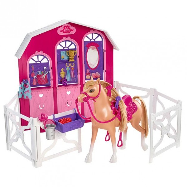 Barbie Pferdeglück Set mit Stall & Pferden & Puppen Stacie & Chelsea eBay