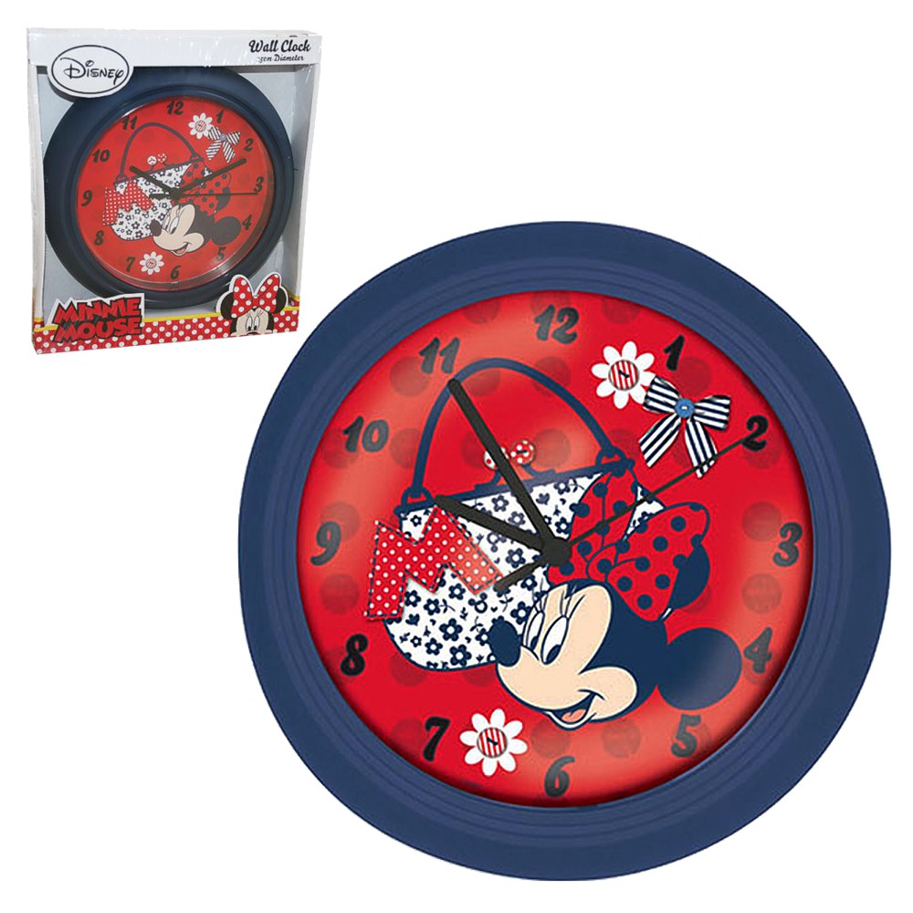 Disney Minnie Mouse Wall Clock Nursery Clock Mouse Blue 23cm eBay