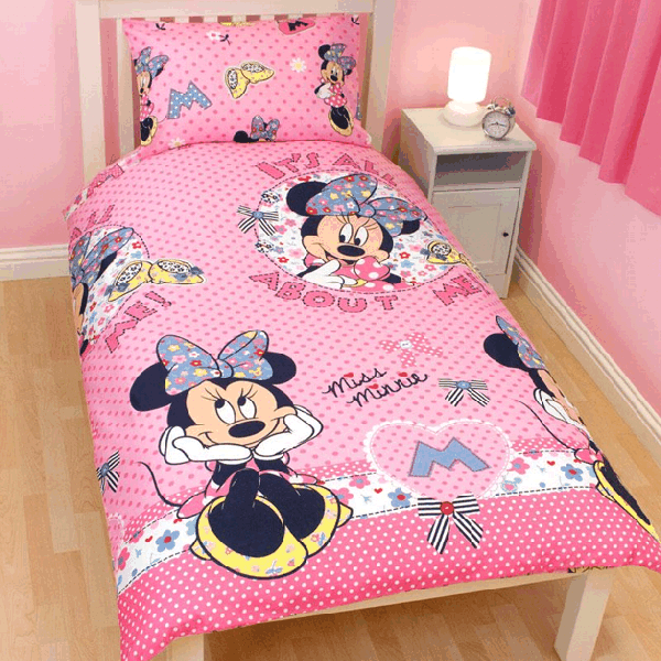 Minnie Maus Bettwasche Minnie Mouse Rosa 75x50 135x200cm On Popscreen