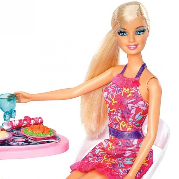Barbie - Möbel Einrichtung Wohnzimmer - Tisch Esstisch mit ...